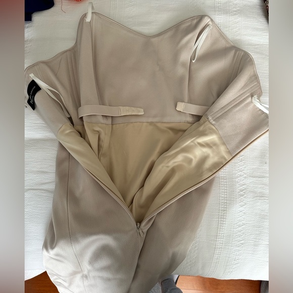 Aritzia Babaton Satin Mini Dress (NEW) - Champagne - Picture 6 of 7